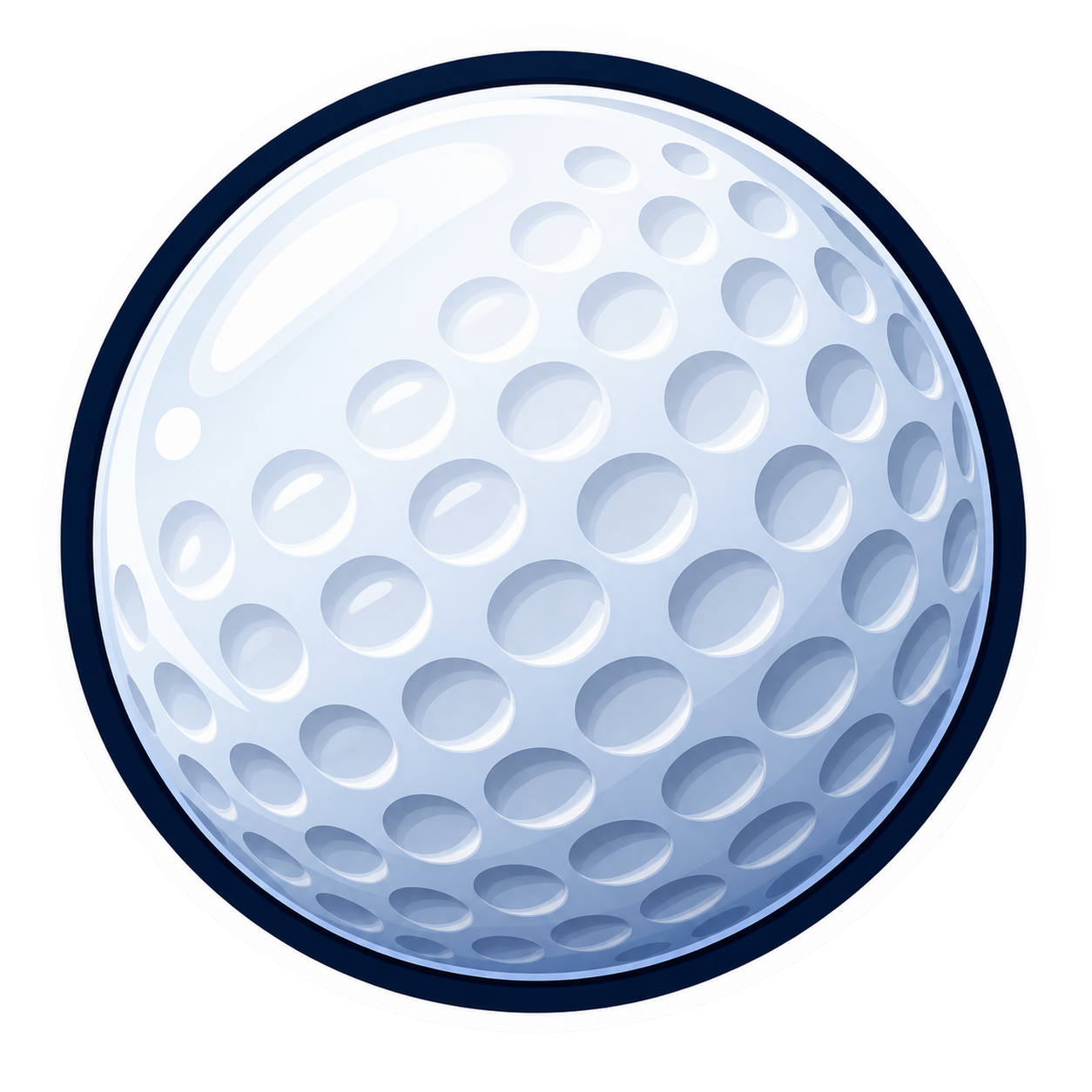 Golf ball — 2 inch sticker