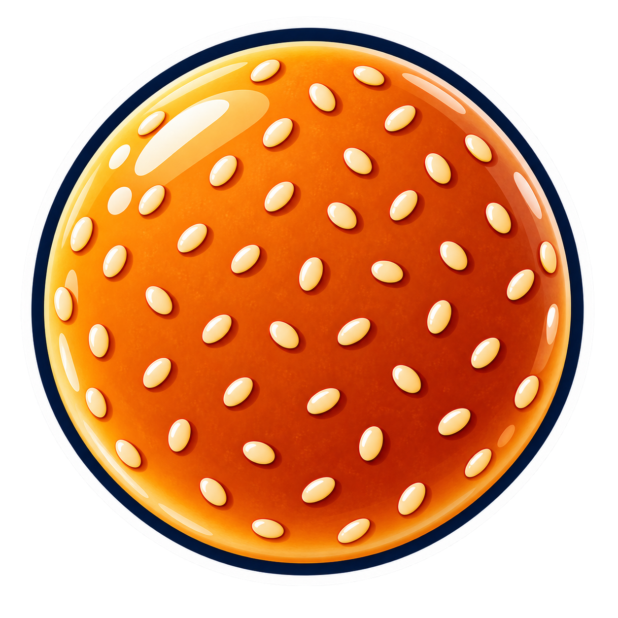 Burger bun — 5 inch sticker